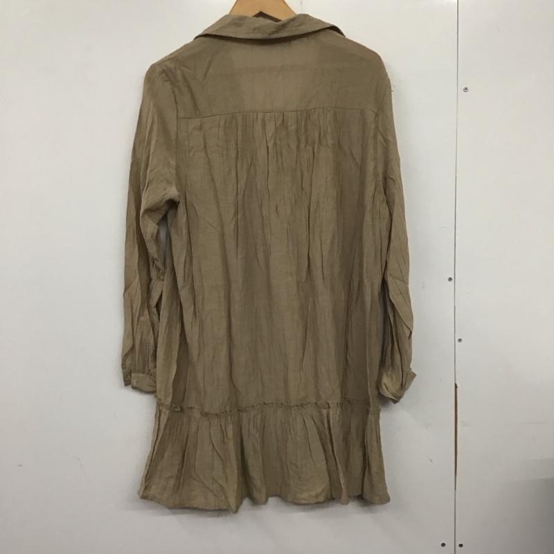 ザラ ZARA ワンピース ミニスカート S 無地 ベージュ / ベージュ /  レディース USED 古着 中古 10140426