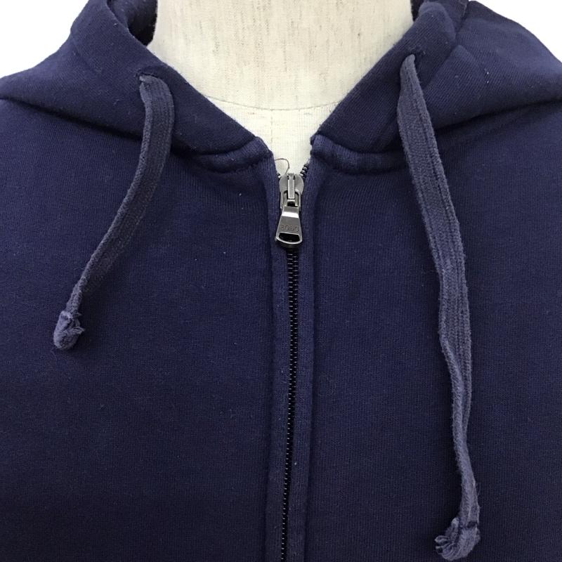 ポロラルフローレン POLO RALPH LAUREN パーカー 長袖 ジップアップパーカー 長袖パーカー フード付きパーカー XL ロゴ、文字 紺 / ネイビー /  メンズ USED 古着 中古 10110423
