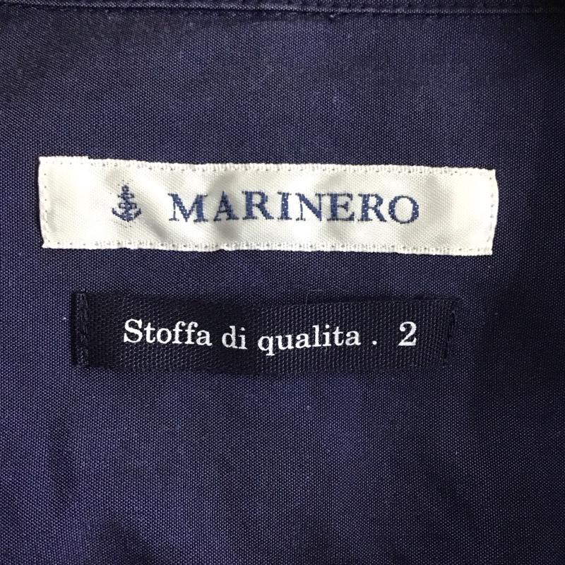 マリネロ MARINERO シャツ、ブラウス 長袖 長袖シャツ 無地シャツ カラーシャツ ボタンダウンシャツ 2 無地 紺 / ネイビー /  メンズ USED 古着 中古 10131767