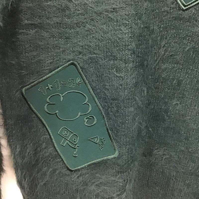 ウノピュウノウグァーレトレリラックス 1piu1uguale3 RELAX ニット、セーター 長袖 長袖ニットカットソー クルーネック セーター モヘア L ロゴ、文字 緑 / グリーン /  メンズ USED 古着 中古 10140850