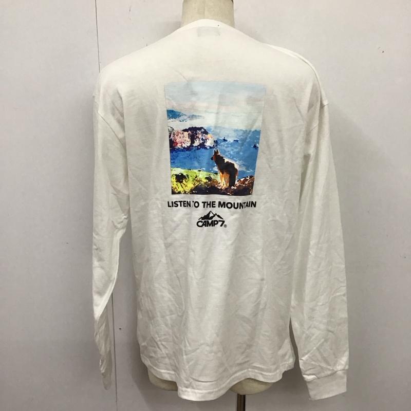 キャンプセブン CAMP7 Tシャツ 長袖 XL ロゴ、文字 X プリント 白 / ホワイト /  メンズ USED 古着 中古 10121885