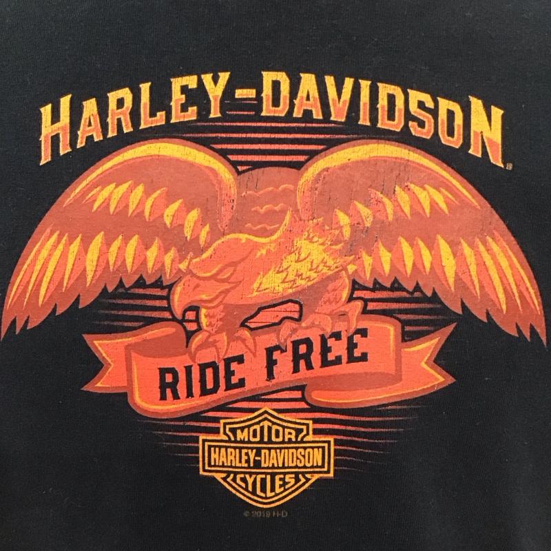 ハーレーダビッドソン Harley-Davidson Tシャツ 半袖 XL プリント 紺 / ネイビー /  メンズ USED 古着 中古 10109882