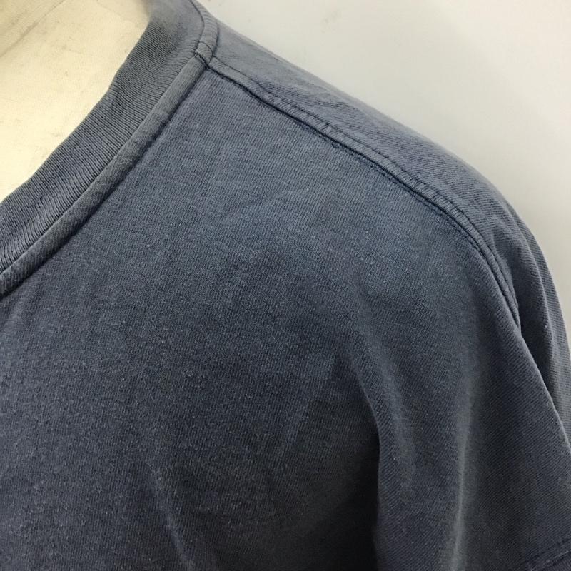 カーハート Carhartt カットソー 半袖 半袖カットソー プリントTシャツ ヘンリーネックカットソー XXL ロゴ、文字 青 / ブルー /  メンズ USED 古着 中古 10119950