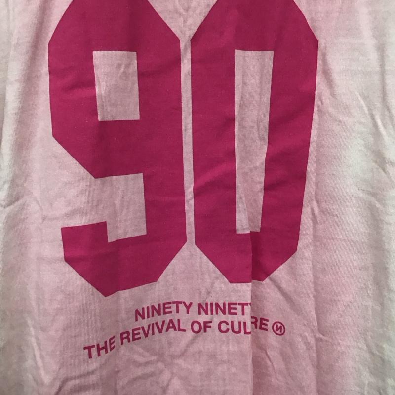 ナインティナインティ 9090 Tシャツ 半袖 半袖カットソー プリントTシャツ クルーネックカットソー M ロゴ、文字 桃 / ピンク /  メンズ USED 古着 中古 10151283
