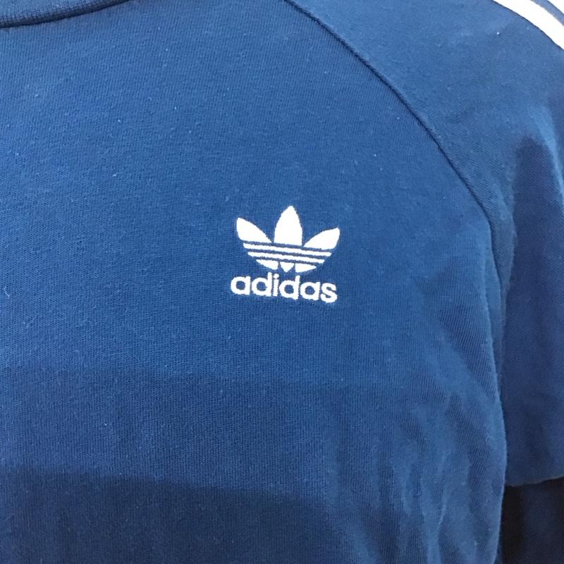アディダスオリジナルス adidas originals カットソー 長袖 DV1559 スリーストライプ長袖Tシャツ ジャージ ラグラン ロゴ、文字 青 / ブルー /  メンズ USED 古着 中古 10117335