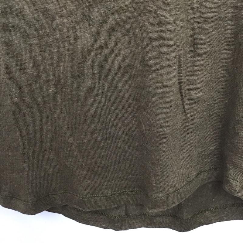 ザラ ZARA Tシャツ 半袖 M 無地 カーキ / カーキ /  レディース USED 古着 中古 10134267