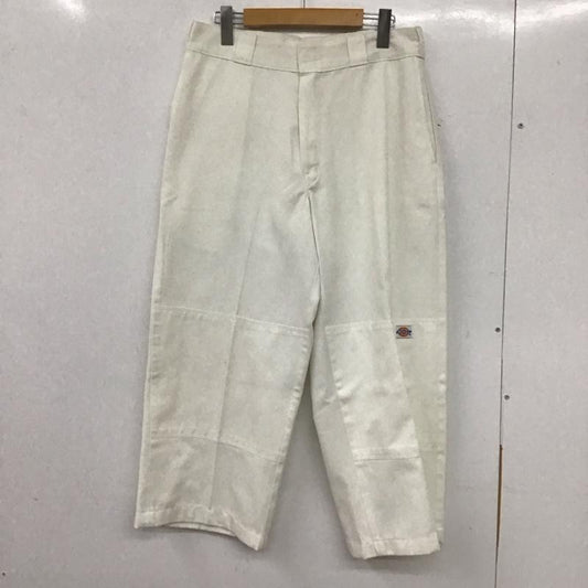 ディッキーズ Dickies パンツ ワークパンツ、ペインターパンツ ワークパンツ ワイドパンツ カジュアルパンツ 90s 00s ダブルニー 32インチ ロゴ、文字 白 / ホワイト /  メンズ USED 古着 中古 10138731