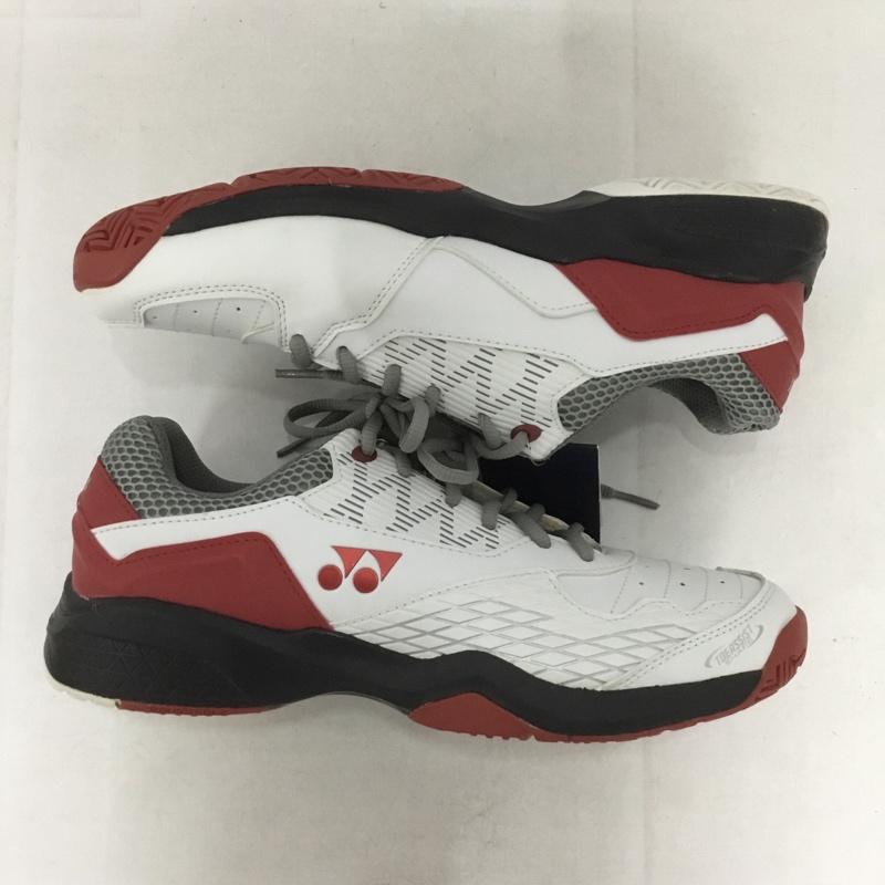 ヨネックス YONEX スニーカー スニーカー SHT103 テニスシューズ パワークッション103 27cm 27.0cm ロゴ、文字 白 / ホワイト / X 黒 / ブラック / X 赤 / レッド /  メンズ USED 古着 中古 10142488