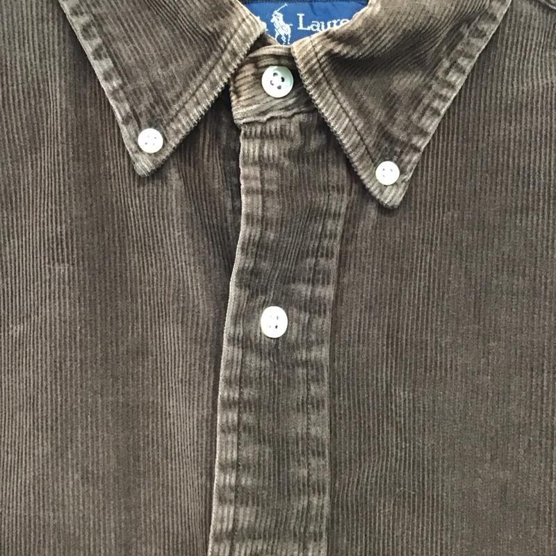 ラルフローレン RALPHLAUREN シャツ、ブラウス 長袖 長袖シャツ コーデュロイシャツ カジュアルシャツ XL ロゴ、文字 茶 / ブラウン /  メンズ USED 古着 中古 10147826