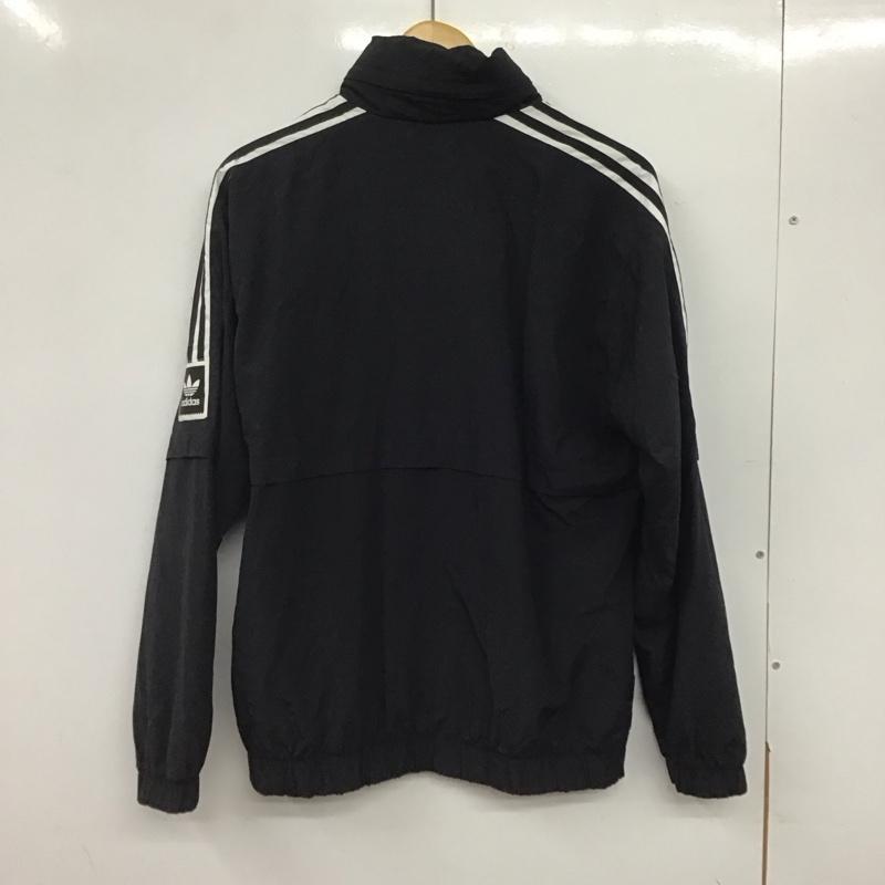 アディダス adidas ジャケット、上着 ジャケット、ブレザー fm7303 ナイロンジャケット ジップアップジャケット M ロゴ、文字 黒 / ブラック /  メンズ USED 古着 中古 10145011
