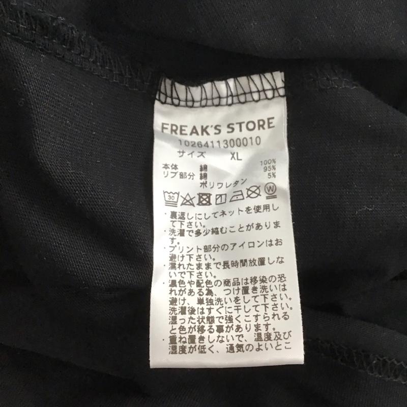 フリークスストア FREAK S STORE Tシャツ 半袖 半袖カットソー プリントTシャツ クルーネックカットソー matsui XL ロゴ、文字 黒 / ブラック /  メンズ USED 古着 中古 10126528
