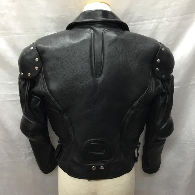 古着 USED ジャケット、上着 レザージャケット レザージャケット カジュアルジャケット ライダース ジップアップジャケット ヴィンテージ 古着 LL 無地 黒 / ブラック /  メンズ USED 古着 中古 10122401