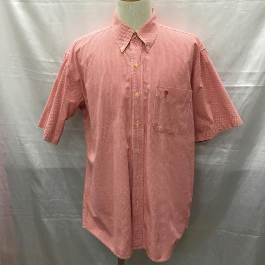 リーバイス Levi s シャツ、ブラウス 半袖 半袖シャツ カラーシャツ 半袖カットソー チェックシャツ L チェック 赤 / レッド / X 白 / ホワイト /  メンズ USED 古着 中古 10115819