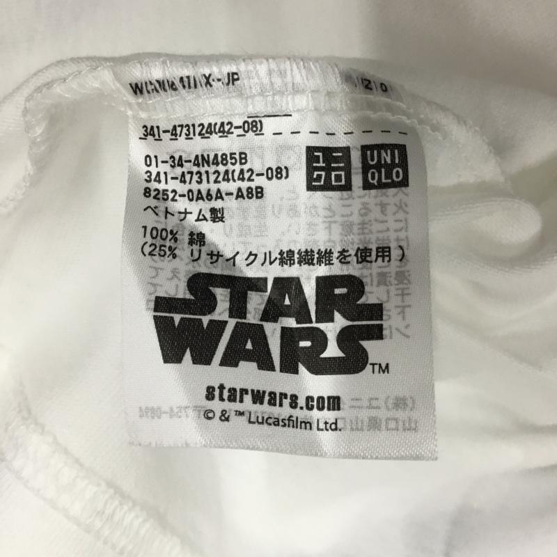 ユニクロ UNIQLO Tシャツ 半袖 Star Wars Remastered by 河村康輔 UT タグ付き XXL ロゴ、文字 白 / ホワイト /  メンズ USED 古着 中古 10117083