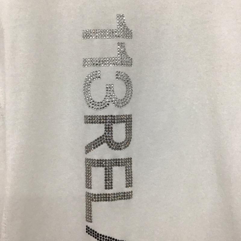 ウノピュウノウグァーレトレリラックス 1piu1uguale3 RELAX Tシャツ 半袖 UST-23019 ラインストーングラデーションロゴ半袖Tシャツ M ロゴ、文字 白 / ホワイト /  メンズ USED 古着 中古 10134843