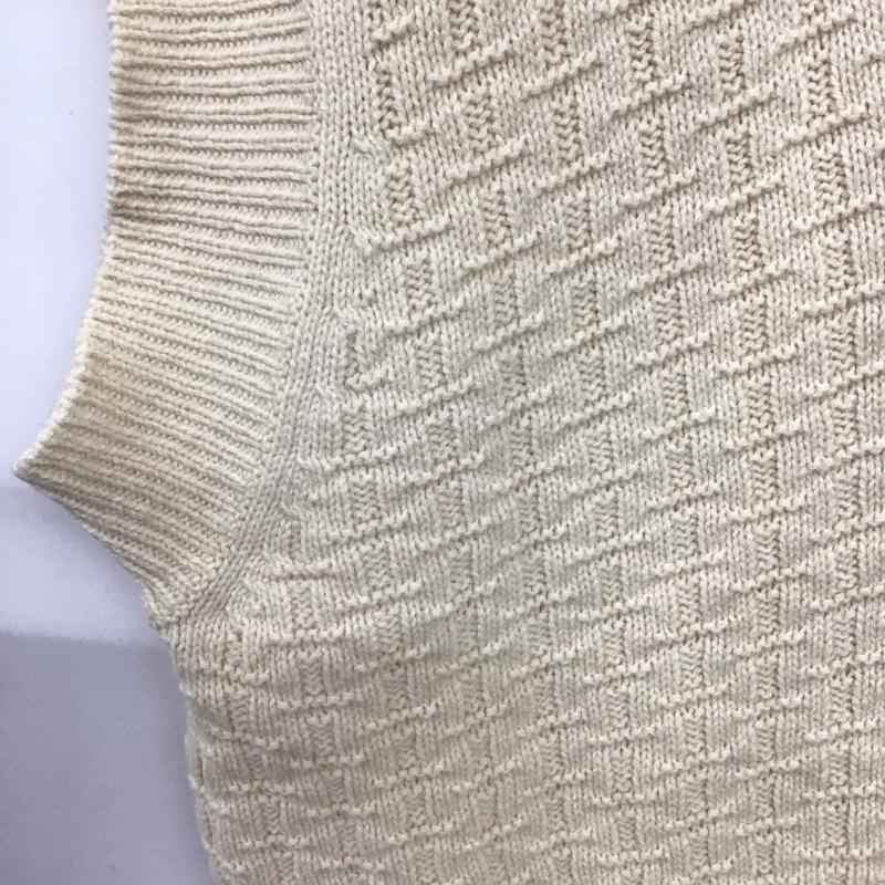 ザラ ZARA ニット、セーター 半袖 ベスト S 無地 アイボリー / アイボリー /  レディース USED 古着 中古 10136905