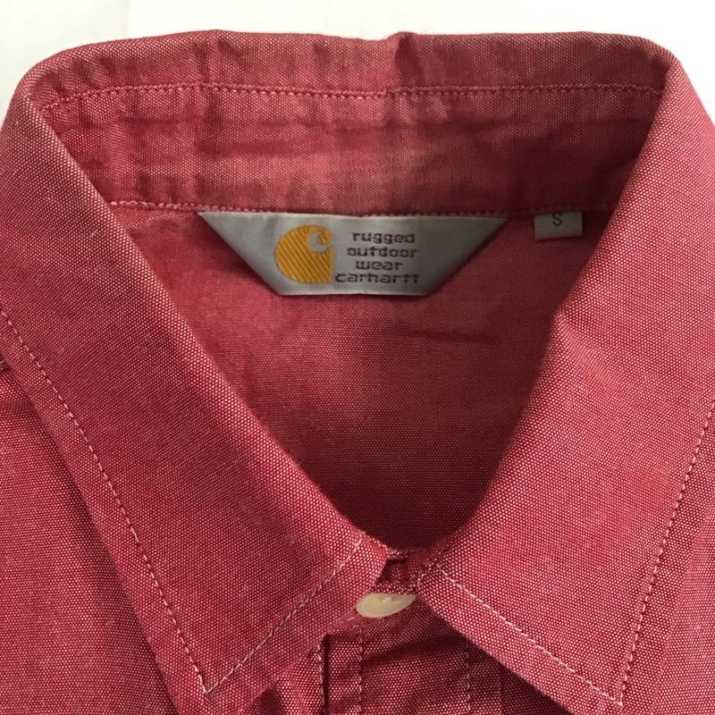 カーハート Carhartt シャツ、ブラウス 半袖 I014225 SS Clink Shirt S ロゴ、文字 桃 / ピンク /  メンズ USED 古着 中古 10113090
