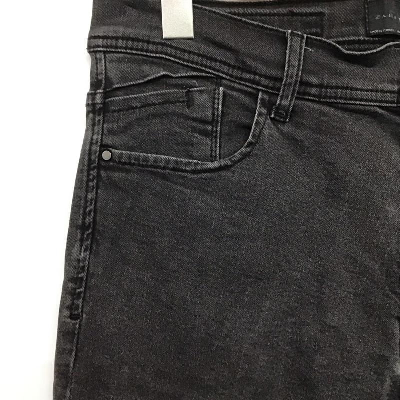 ザラメン ZARA MAN パンツ デニム、ジーンズ デニムパンツ スリムパンツ カジュアルパンツ ストレッチパンツ 42インチ 無地 黒 / ブラック /  メンズ USED 古着 中古 10143233