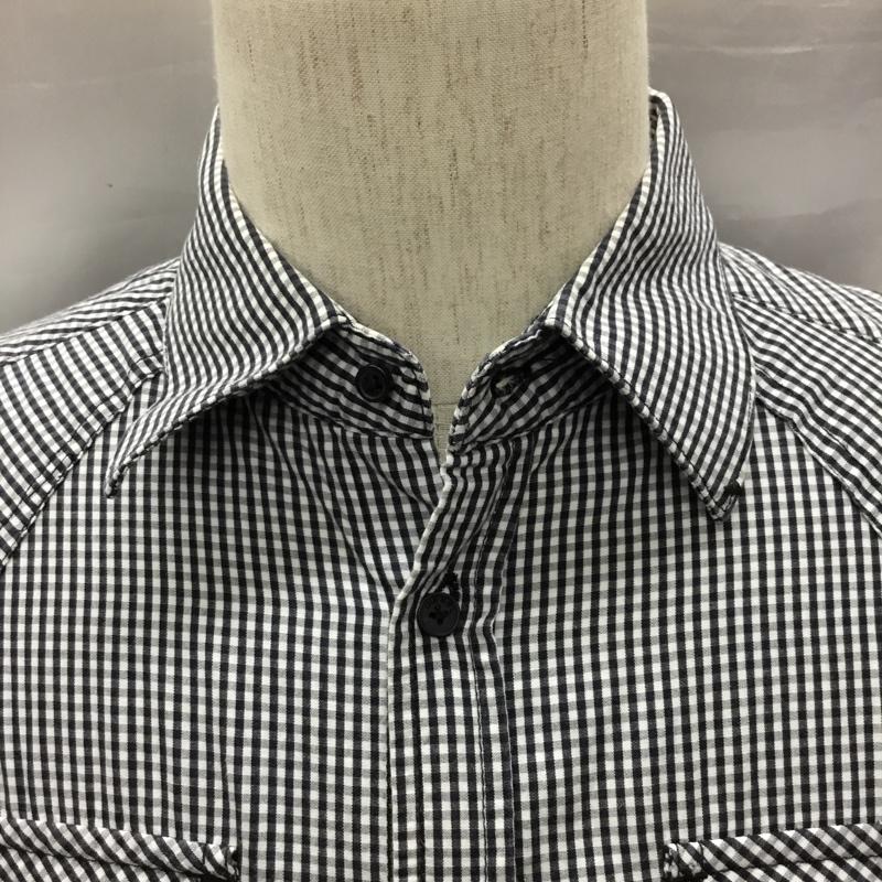 ディーゼル DIESEL シャツ、ブラウス 長袖 長袖シャツ カラーシャツ ポケットシャツ 長袖カットソー チェックシャツ S チェック 白 / ホワイト / X 黒 / ブラック /  メンズ USED 古着 中古 10117723