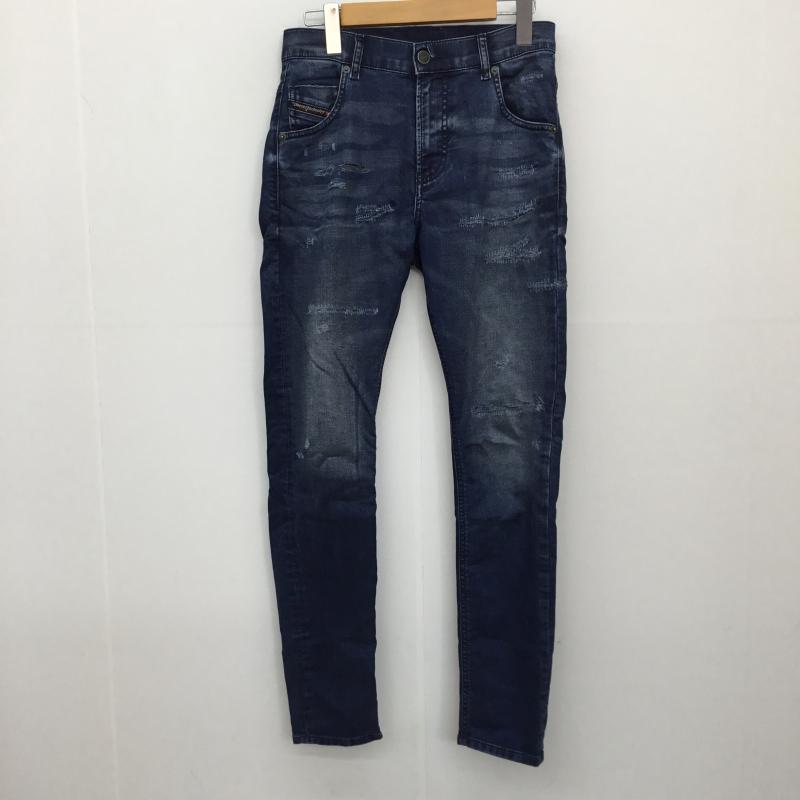 ディーゼル DIESEL パンツ デニム、ジーンズ XS 無地 X ロゴ、文字 インディゴ / インディゴ /  レディース USED 古着 中古 10133486