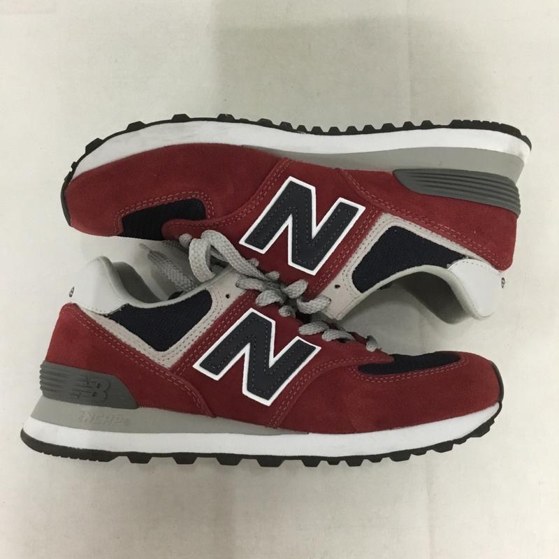 ニューバランス New Balance スニーカー スニーカー ML574EH2 24cm 24.0cm ロゴ、文字 赤 / レッド / X 紺 / ネイビー / X 灰 / グレー /  レディース USED 古着 中古 10140035