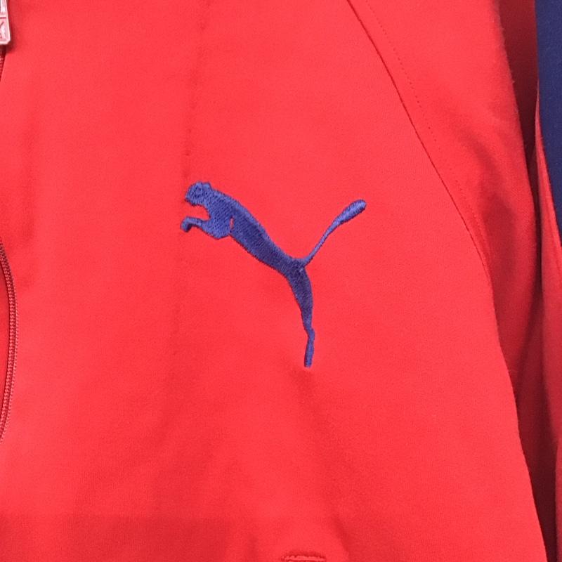 プーマ PUMA ジャケット、上着 ジャケット、ブレザー トラックジャケット ジャージ L ワンポイント 赤 / レッド / X 紺 / ネイビー /  メンズ USED 古着 中古 10144718