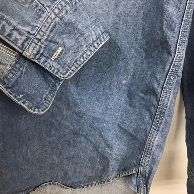 スタンダード カリフォルニア STANDARD CALIFORNIA シャツ、ブラウス 長袖 長袖シャツ 無地シャツ カラーシャツ デニムシャツ L ロゴ、文字 インディゴ / インディゴ /  メンズ USED 古着 中古 10130907