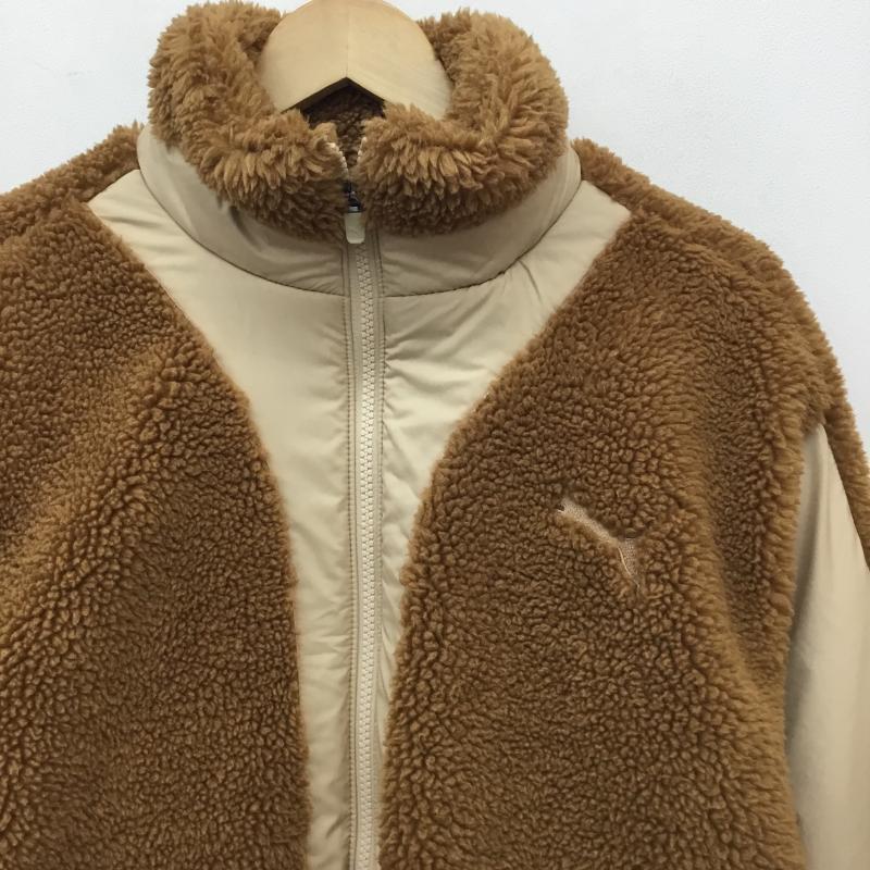プーマ PUMA ジャケット、上着 ジャケット、ブレザー 673031-74 L ロゴ、文字 茶 / ブラウン /  メンズ USED 古着 中古 10144623