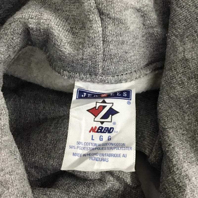 ジャージーズ JERZEES パーカー 長袖 L 無地 X プリント 灰 / グレー /  メンズ USED 古着 中古 10106066