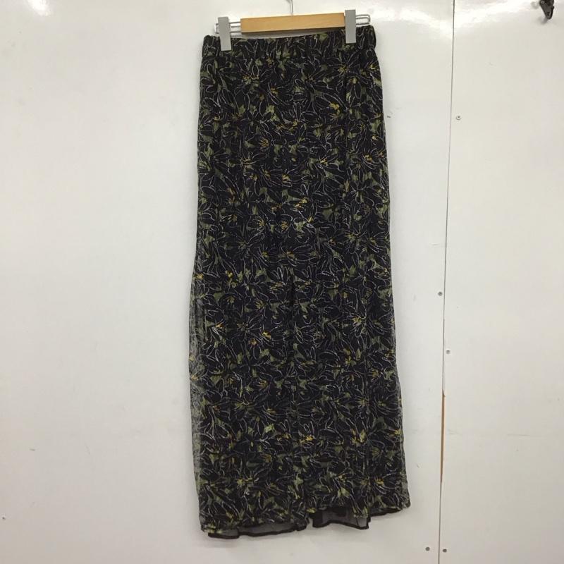 スライ SLY ボトムス ボトムス 030bsa31-2950 PASSIONATE LACE SLIT PT 2 総柄 黒 / ブラック /  レディース USED 古着 中古 10150466