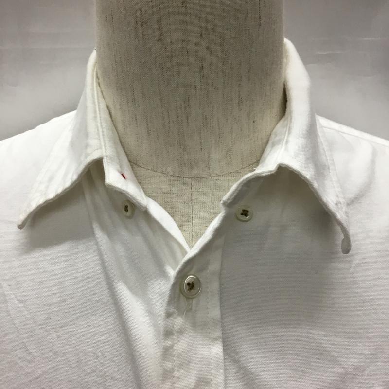 ハリウッドランチマーケット HOLLYWOOD RANCH MARKET シャツ、ブラウス 長袖 長袖シャツ カラーシャツ ポケットシャツ 長袖カットソー 1 ロゴ、文字 白 / ホワイト /  メンズ USED 古着 中古 10116845