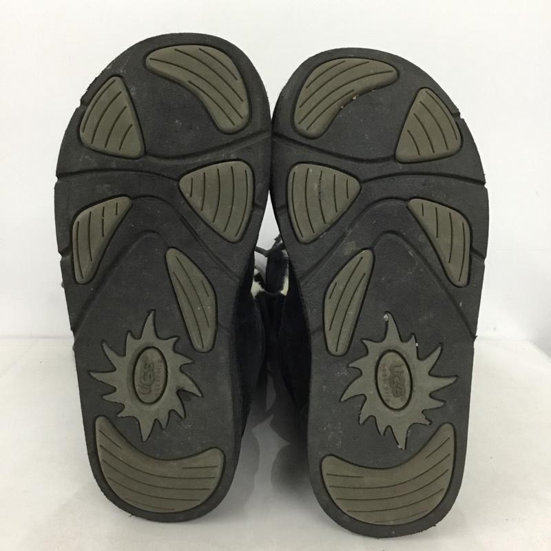 アグ UGG ブーツ 一般 5190 ムートン レースアップ 24cm 24.0cm ロゴ、文字 黒 / ブラック /  レディース USED 古着 中古 10144425
