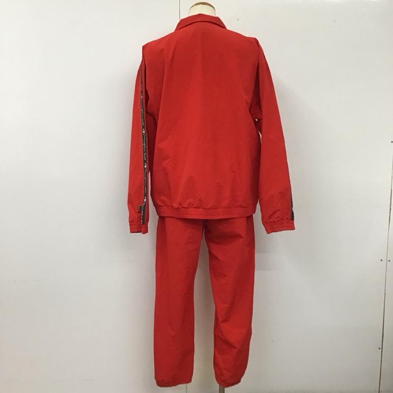 チャンピオン Champion セットアップ セットアップ ジップアップジャケット ナイロンパンツ セットアップ 2点セット XL ロゴ、文字 赤 / レッド /  メンズ USED 古着 中古 10112065