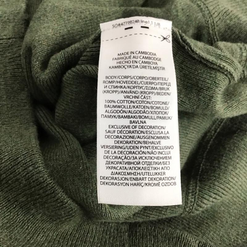 ポロラルフローレン POLO RALPH LAUREN ニット、セーター 長袖 長袖ニットカットソー クルーネック セーター M ロゴ、文字 カーキ / カーキ /  メンズ USED 古着 中古 10146811