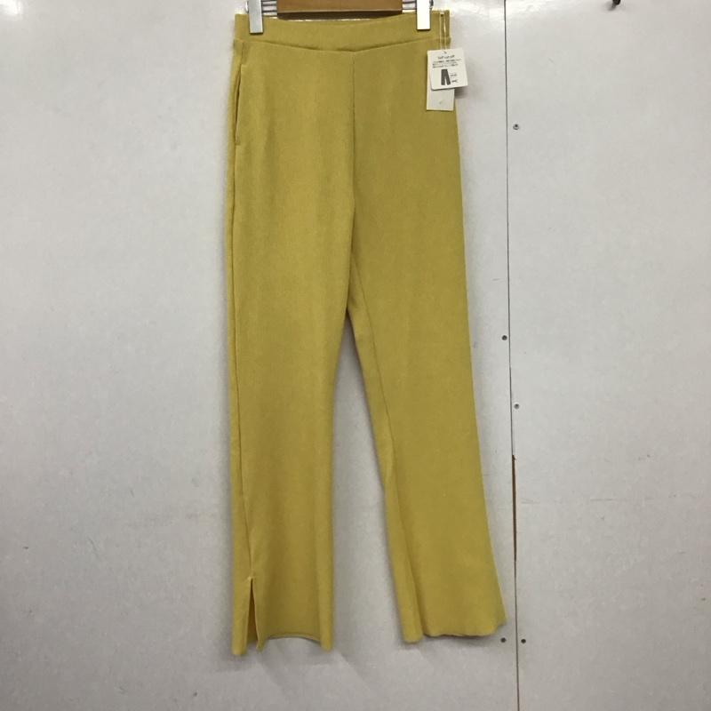 ローリーズファーム LOWRYS FARM パンツ ワークパンツ、ペインターパンツ ストレッチカットイージーパンツ カジュアルパンツ FREE 無地 黄 / イエロー /  レディース USED 古着 中古 10142712