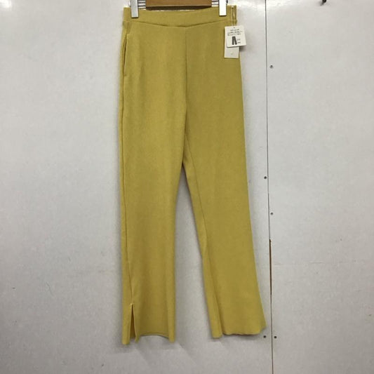 ローリーズファーム LOWRYS FARM パンツ ワークパンツ、ペインターパンツ ストレッチカットイージーパンツ カジュアルパンツ FREE 無地 黄 / イエロー /  レディース USED 古着 中古 10142712