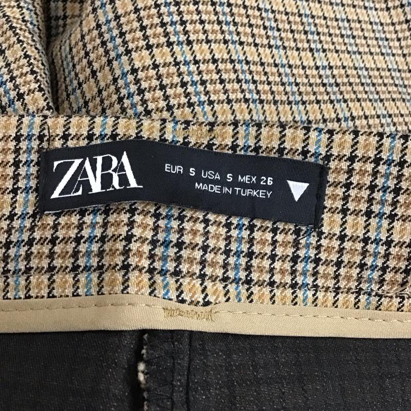 ザラ ZARA パンツ ショートパンツ 4661 271 050 S チェック ベージュ / ベージュ / X 黒 / ブラック / X 水色 / ライトブルー /  レディース USED 古着 中古 10113007