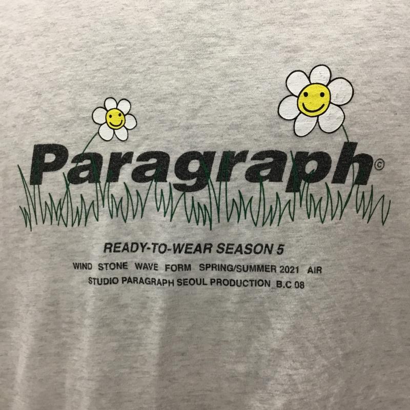 パラグラフ Paragraph Tシャツ 半袖 半袖カットソー プリントTシャツ クルーネックカットソー プリント 灰 / グレー /  メンズ USED 古着 中古 10118634