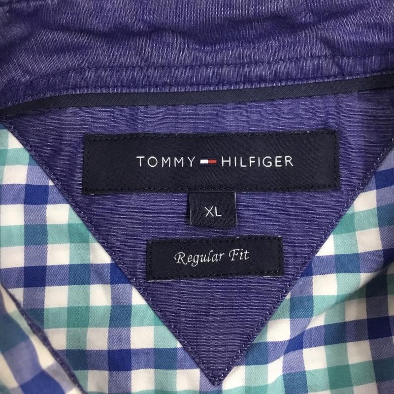 トミーヒルフィガー TOMMY HILFIGER シャツ、ブラウス 半袖 半袖シャツ チェックシャツ カラーシャツ カジュアルシャツ ボタンダウンシャツ XL チェック マルチカラー / マルチカラー /  メンズ USED 古着 中古 10106602