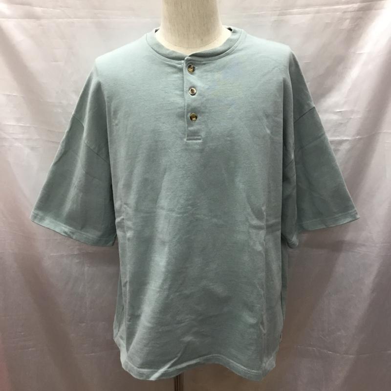 フリークスストア FREAK S STORE カットソー 半袖 半袖カットソー プリントTシャツ ヘンリーネックカットソー L 無地 緑 / グリーン /  メンズ USED 古着 中古 10116865