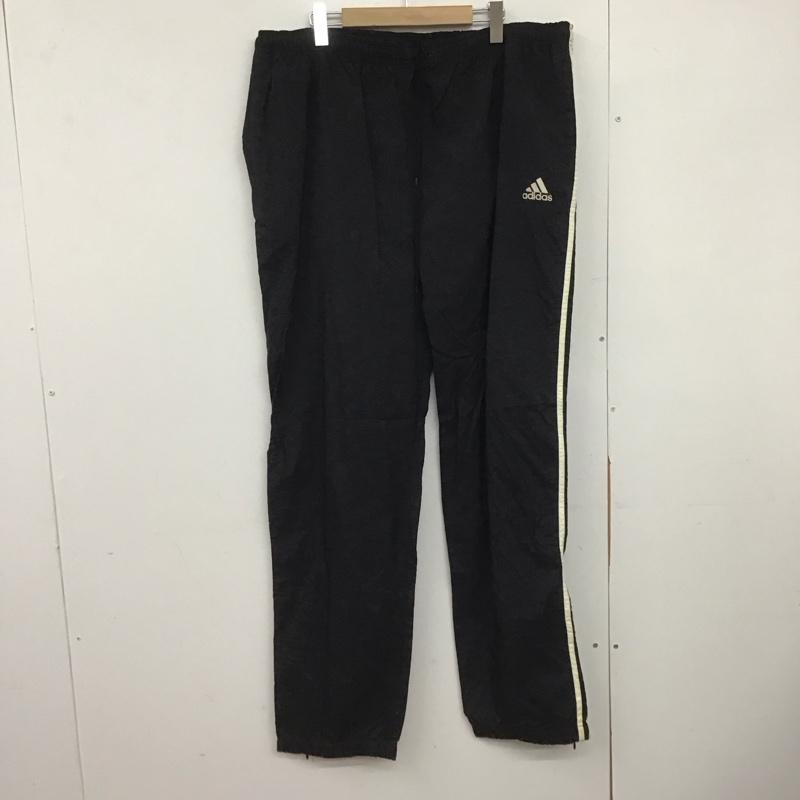 アディダス adidas パンツ ワークパンツ、ペインターパンツ ワイドパンツ カジュアルパンツ ワークパンツ ジャージ ナイロンパンツ XL ロゴ、文字 黒 / ブラック /  メンズ USED 古着 中古 10148151