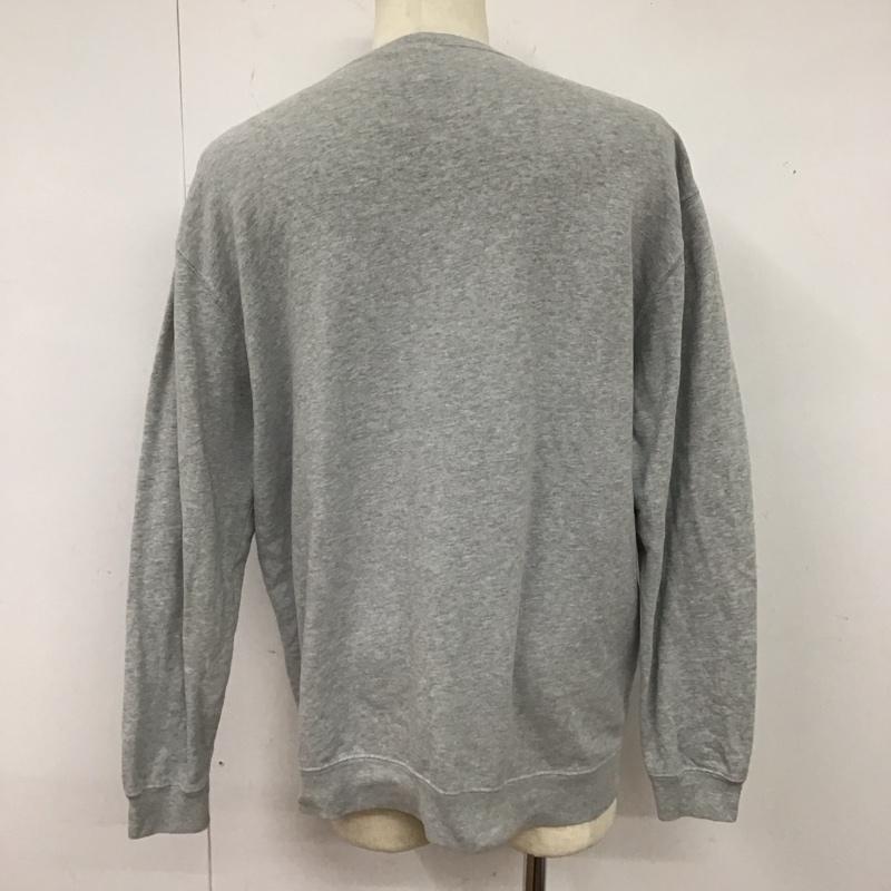 ビームス BEAMS トレーナー 長袖 長袖トレーナー スウェット クルーネック プルオーバー XL プリント 灰 / グレー /  メンズ USED 古着 中古 10125009