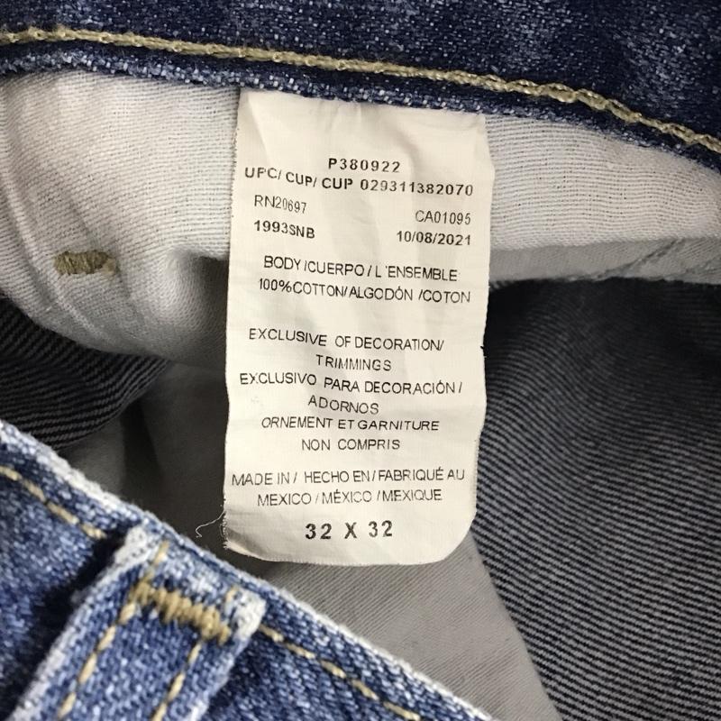 ディッキーズ Dickies パンツ デニム、ジーンズ デニムパンツ ワイドパンツ カジュアルパンツ 32インチ 無地 インディゴ / インディゴ /  メンズ USED 古着 中古 10142431