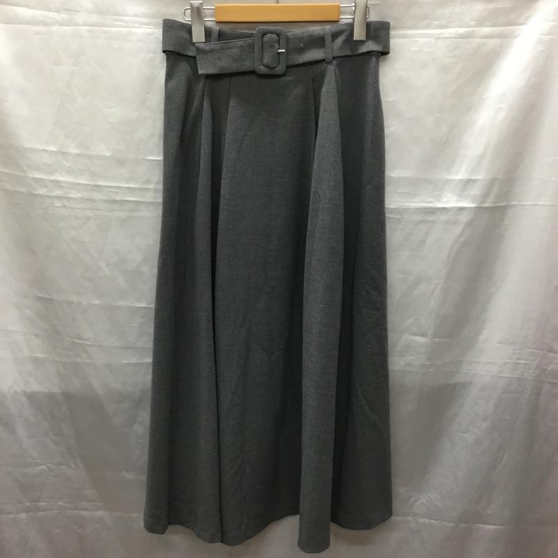 ザラ ZARA スカート ひざ丈スカート ロングスカート フレアスカート カジュアルスカート S 無地 灰 / グレー /  レディース USED 古着 中古 10115802