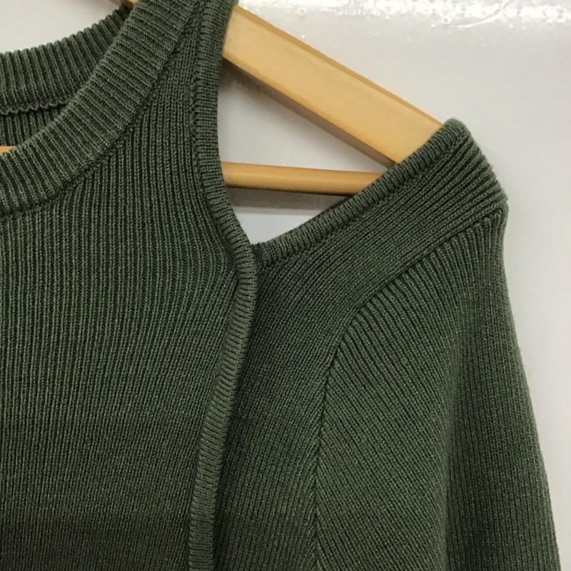 アズールバイマウジー AZUL BY MOUSSY ワンピース ロングスカート 250DSH73-019I SHOULDER SLIT KNIT ONE-PIECE ニットワンピース S 無地 緑 / グリーン /  レディース USED 古着 中古 10142280