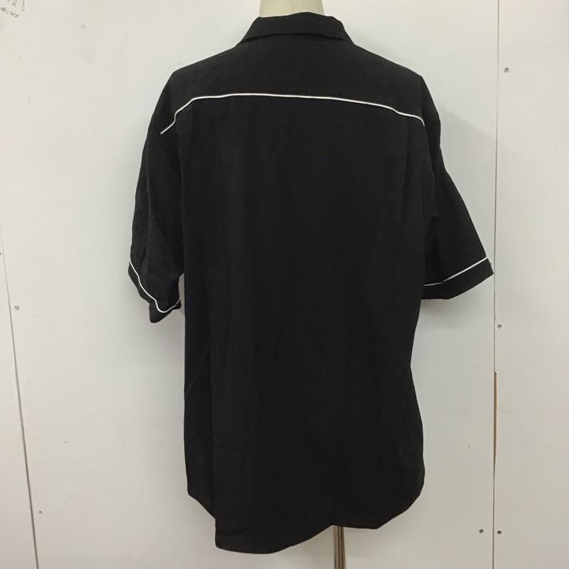 ジーユー GU シャツ、ブラウス 半袖 半袖シャツ 無地シャツ ポケットシャツ L ロゴ、文字 黒 / ブラック /  メンズ USED 古着 中古 10127086