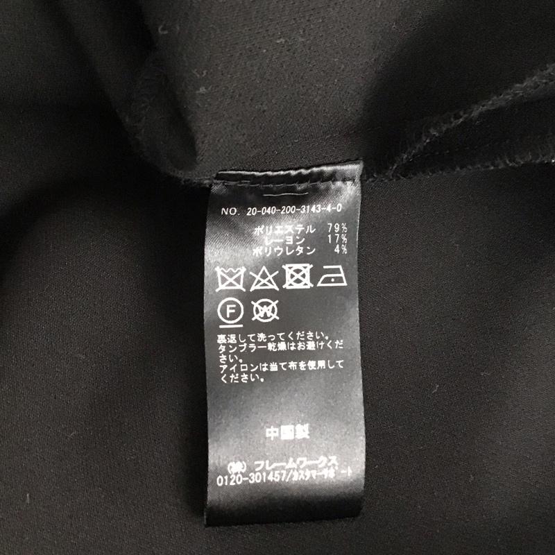 スピック＆スパン Spick & Span ワンピース ロングスカート 20-040-200-3143-4-0 ダブルクロスVネックワンピース 38 無地 黒 / ブラック /  レディース USED 古着 中古 10142237