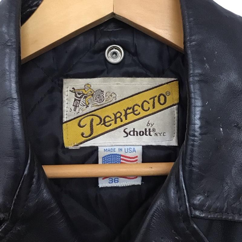 ショット Shott ジャケット、上着 ライダース 36 無地 黒 / ブラック /  メンズ USED 古着 中古 10140329