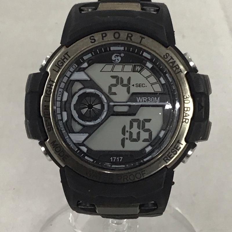 古着 USED 腕時計 デジタル スポーツウォッチ ケース付き ロゴ、文字 黒 / ブラック /  メンズ USED 古着 中古 10134641