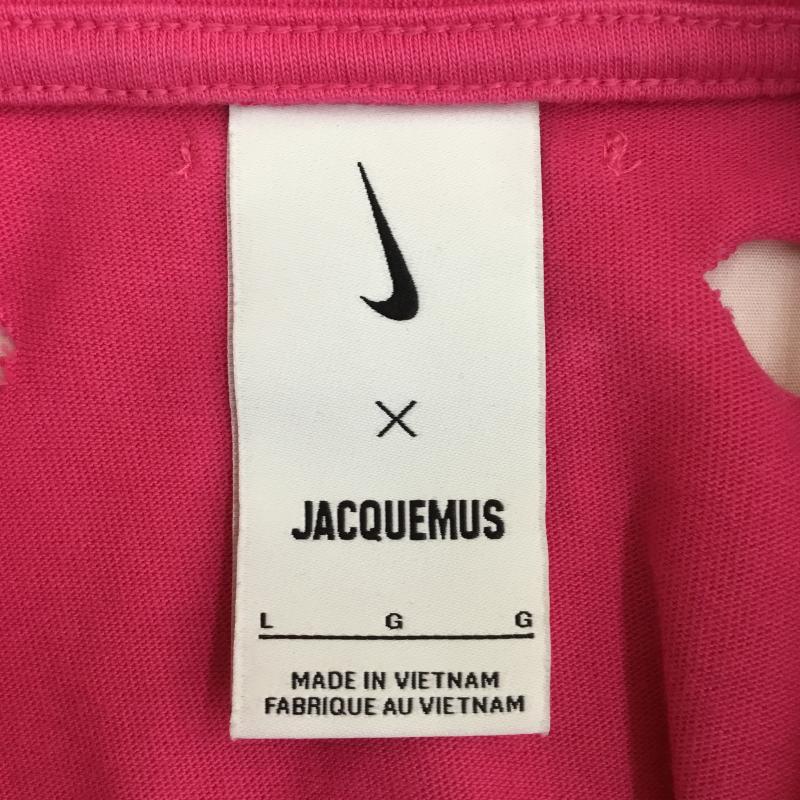 ナイキ NIKE カットソー 半袖 NIKE×JACQUEMUS ナイキxジャックムス スウッシュ Tシャツ FJ3478-653 L ロゴ、文字 桃 / ピンク /  メンズ USED 古着 中古 10148320